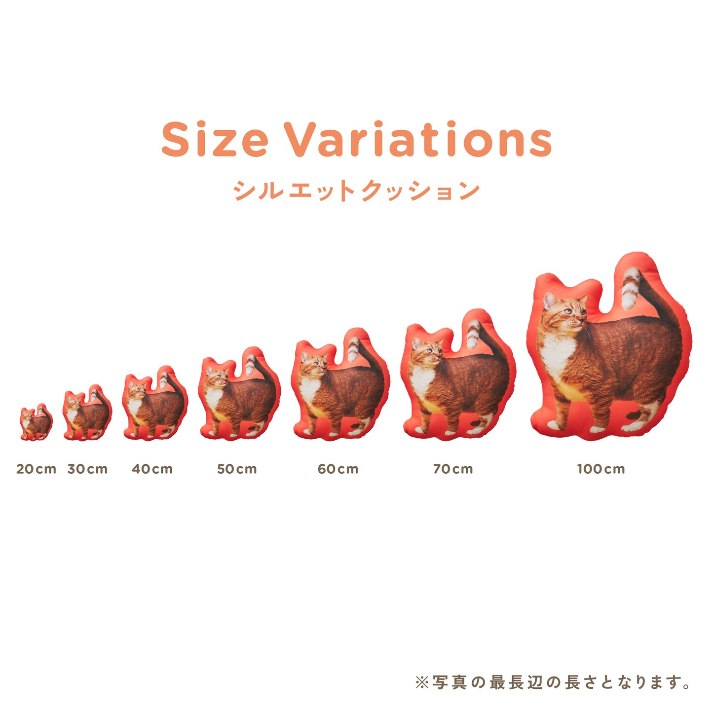 ふちどりシルエットクッション（オーダーメイド）