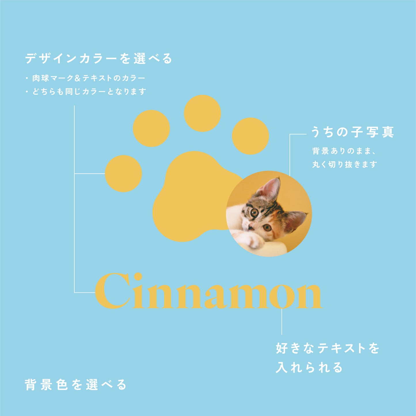 ふちどりシルエットクッション（オーダーメイド）
